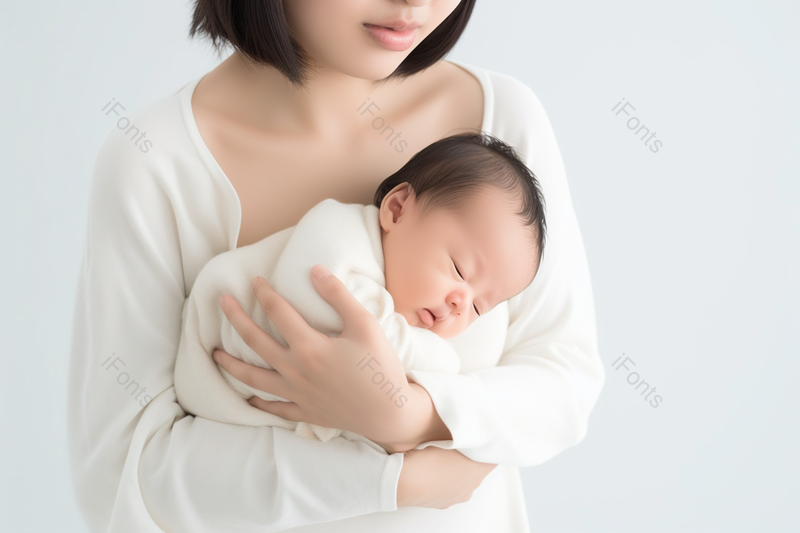 母婴妈妈抱着宝宝睡觉高清特写摄影图,高清,摄影图,摄影图片,图片大全,摄影图免费下载